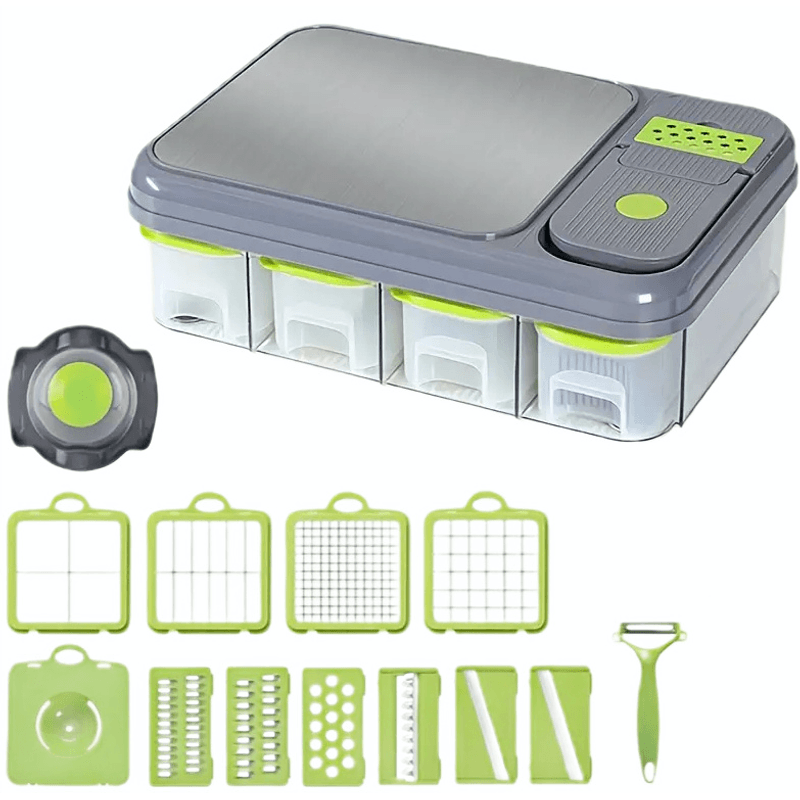 Electronice si Electrocasnice - Electrocasnice bucatarie - Mixere, tocatoare & roboti de bucatarie - Blendere si mini tocatoare - Set 6 in 1 pentru bucatarie Tocator si feliator multifunctional - Infinity.ro