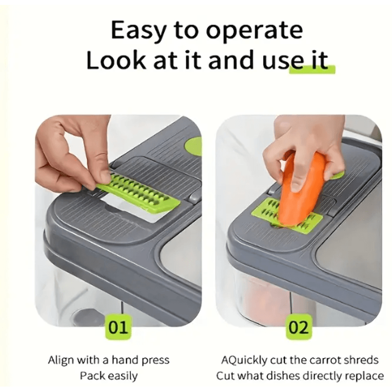 Electronice si Electrocasnice - Electrocasnice bucatarie - Mixere, tocatoare & roboti de bucatarie - Blendere si mini tocatoare - Set 6 in 1 pentru bucatarie Tocator si feliator multifunctional - Infinity.ro