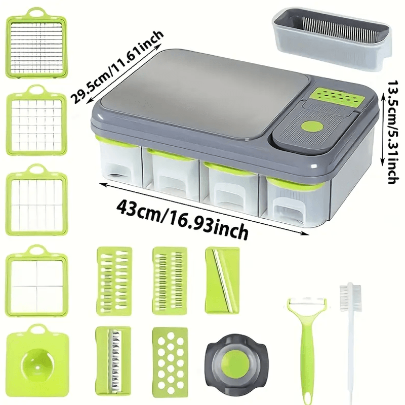 Electronice si Electrocasnice - Electrocasnice bucatarie - Mixere, tocatoare & roboti de bucatarie - Blendere si mini tocatoare - Set 6 in 1 pentru bucatarie Tocator si feliator multifunctional - Infinity.ro