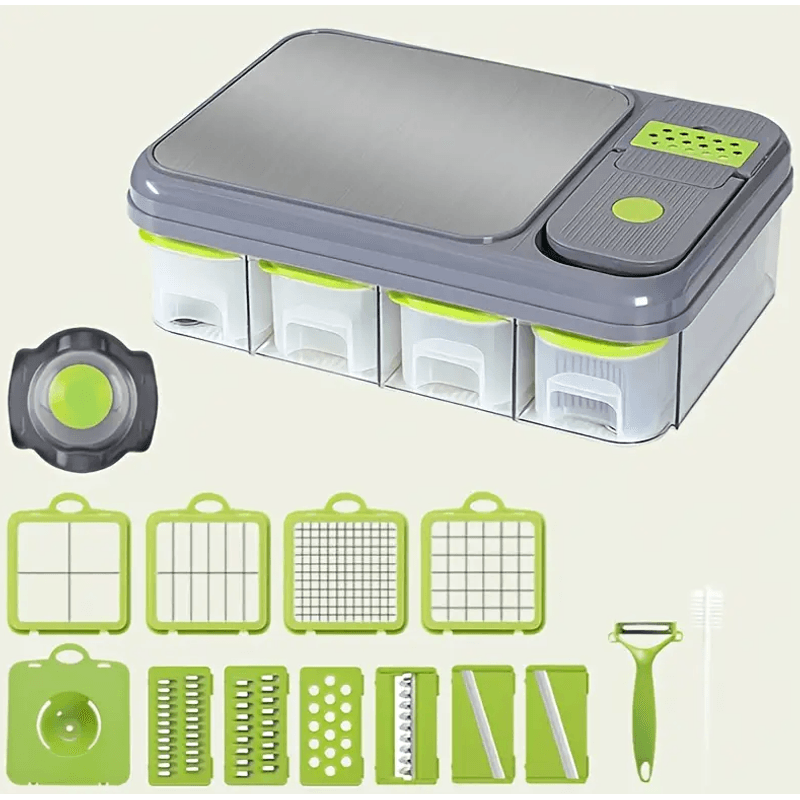 Electronice si Electrocasnice - Electrocasnice bucatarie - Mixere, tocatoare & roboti de bucatarie - Blendere si mini tocatoare - Set 6 in 1 pentru bucatarie Tocator si feliator multifunctional - Infinity.ro