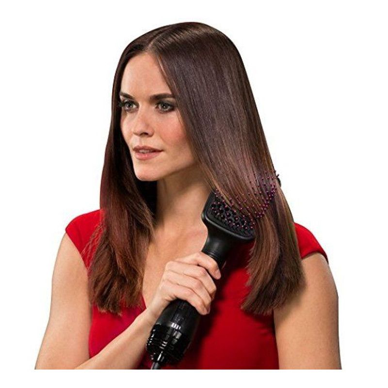 Ingrijire personala si Cosmetice - Aparate & accesorii ingrijire personala - Hair styling - Perii de par electrice - Perie electrica cu aer cald One step PATRAT, 1000 W, varfuri rotunjite - Infinity.ro