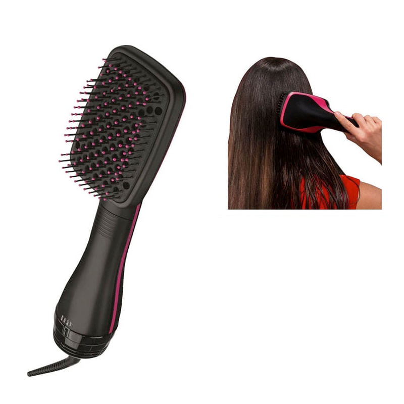 Ingrijire personala si Cosmetice - Aparate & accesorii ingrijire personala - Hair styling - Perii de par electrice - Perie electrica cu aer cald One step PATRAT, 1000 W, varfuri rotunjite - Infinity.ro