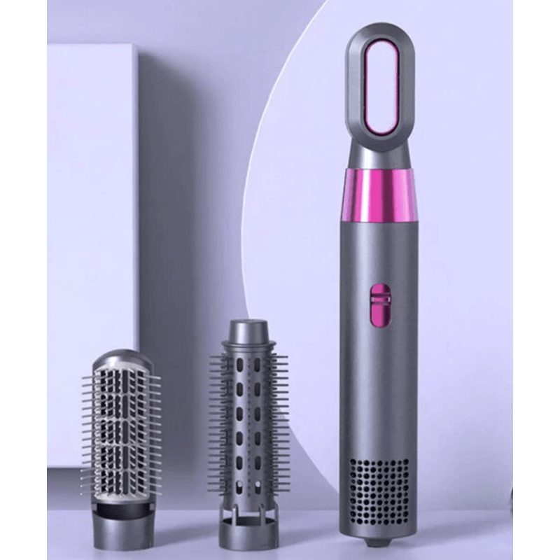 Ingrijire personala si Cosmetice - Aparate & accesorii ingrijire personala - Hair styling - Perii de par electrice - Perie de par cu aer cald Roz/Negru 3 capete de schimb - Infinity.ro