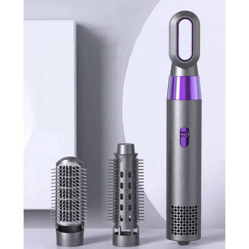 Ingrijire personala si Cosmetice - Aparate & accesorii ingrijire personala - Hair styling - Perii de par electrice - Perie de par cu aer cald Roz/Negru 3 capete de schimb - Infinity.ro