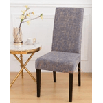 Casa si Gradina - Textile si covoare - Huse pentru mobilier - Set 6 huse pentru scaun model Gri cu dungi galbene CC-59 - Infinity.ro