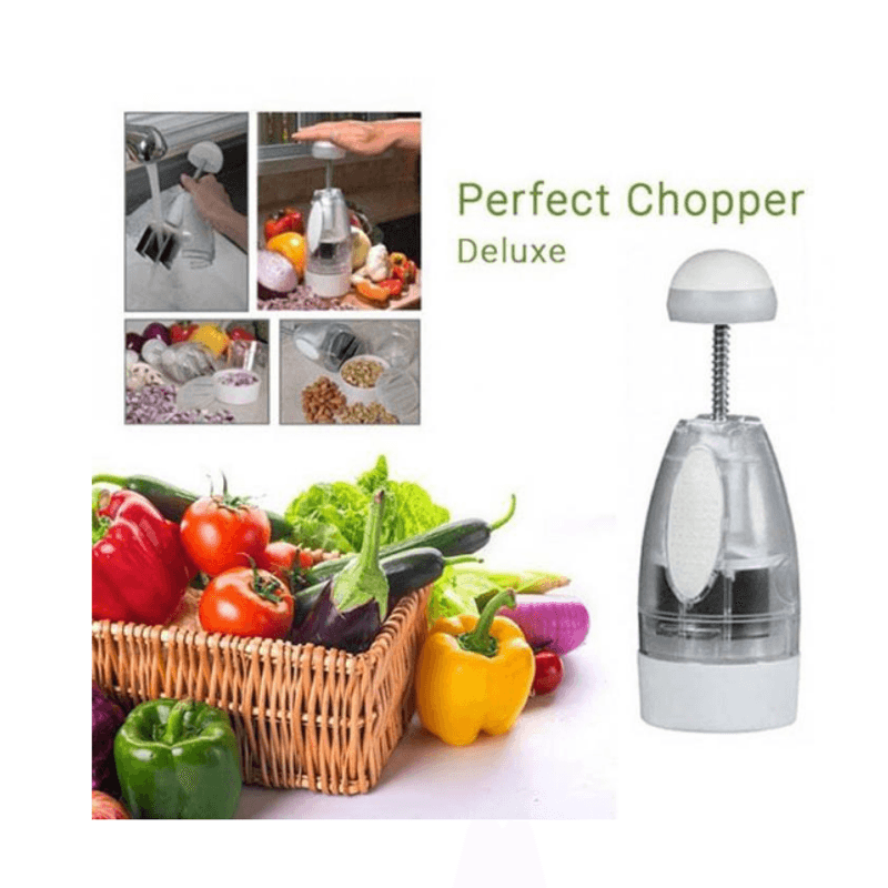 Electronice si Electrocasnice - Electrocasnice bucatarie - Mixere, tocatoare & roboti de bucatarie - Blendere si mini tocatoare - Tocator manual Perfect Chopper Deluxe pentru maruntit legume si fructe - Infinity.ro