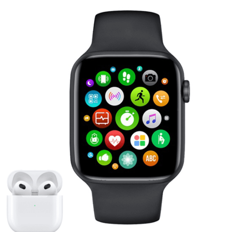 Laptop, Telefoane si Tablete - Wearables si gadgeturi - Wearables - Smartwatch-uri - Set Ceas smartwatch inteligent si casti stereo wireless - Infinity.ro