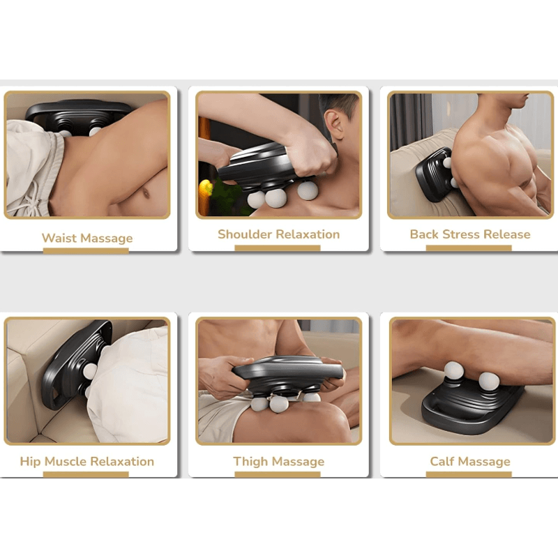 Ingrijire personala si Cosmetice - Sanatate si wellness - Articole wellness - Aparate si dispozitive de masaj - Aparat de masaj S2 cu 4 capete puternice afisaj LCD si manere ergonomice - Infinity.ro