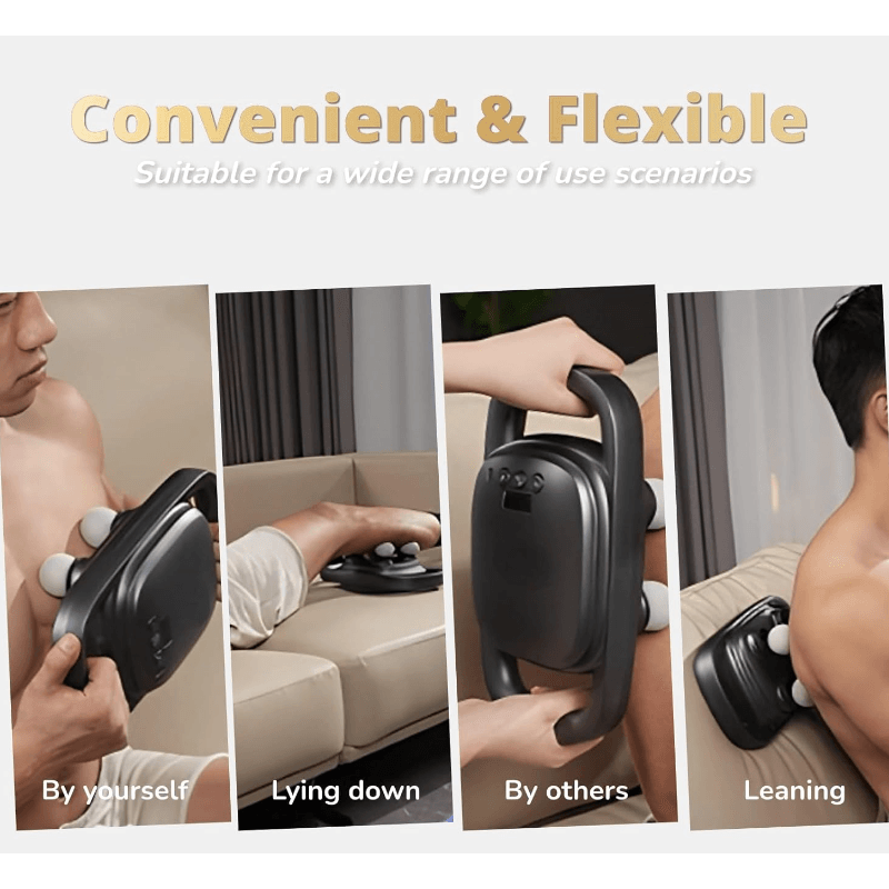 Ingrijire personala si Cosmetice - Sanatate si wellness - Articole wellness - Aparate si dispozitive de masaj - Aparat de masaj S2 cu 4 capete puternice afisaj LCD si manere ergonomice - Infinity.ro