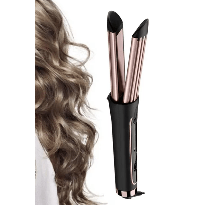 Ingrijire personala si Cosmetice - Aparate & accesorii ingrijire personala - Hair styling - Placi de indreptat parul - Ondulator si placa de par 2 in 1 cod Q M194 de 45W - Infinity.ro