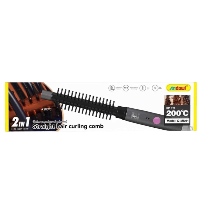 Ingrijire personala si Cosmetice - Aparate & accesorii ingrijire personala - Hair styling - Perii de par electrice - Perie Electrica de indreptat parul si ondulat pentru volum 2 in 1 Q MN91 - Infinity.ro