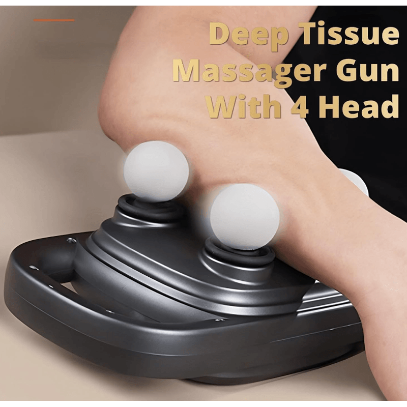 Ingrijire personala si Cosmetice - Sanatate si wellness - Articole wellness - Aparate si dispozitive de masaj - Aparat de masaj S2 cu 4 capete puternice afisaj LCD si manere ergonomice - Infinity.ro