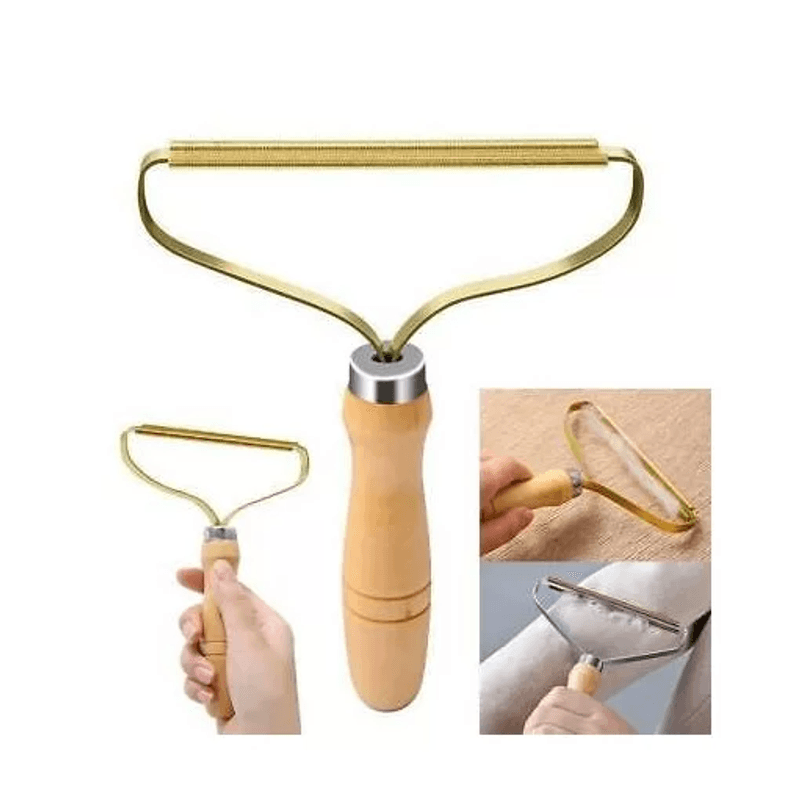 Petshop - Ingrijire si Igiena - Produse uz extern - Perii si manusi - Set 2 x Perie pentru scame si parul de animale, maner de lemn - Infinity.ro