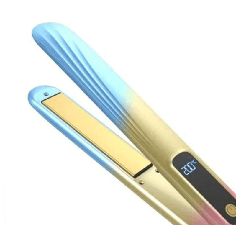 Ingrijire personala si Cosmetice - Aparate & accesorii ingrijire personala - Hair styling - Placi de indreptat parul - Placa de par 2 in 1 indreptat si ondulat cu display LCD portabila Q M125 - Infinity.ro