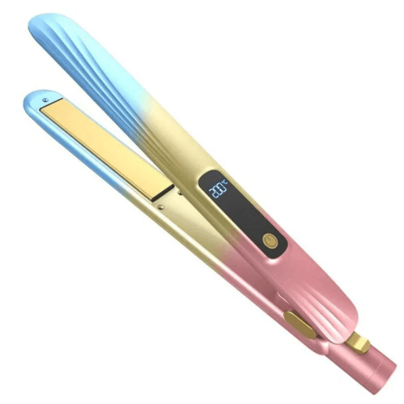 Ingrijire personala si Cosmetice - Aparate & accesorii ingrijire personala - Hair styling - Placi de indreptat parul - Placa de par 2 in 1 indreptat si ondulat cu display LCD portabila Q M125 - Infinity.ro