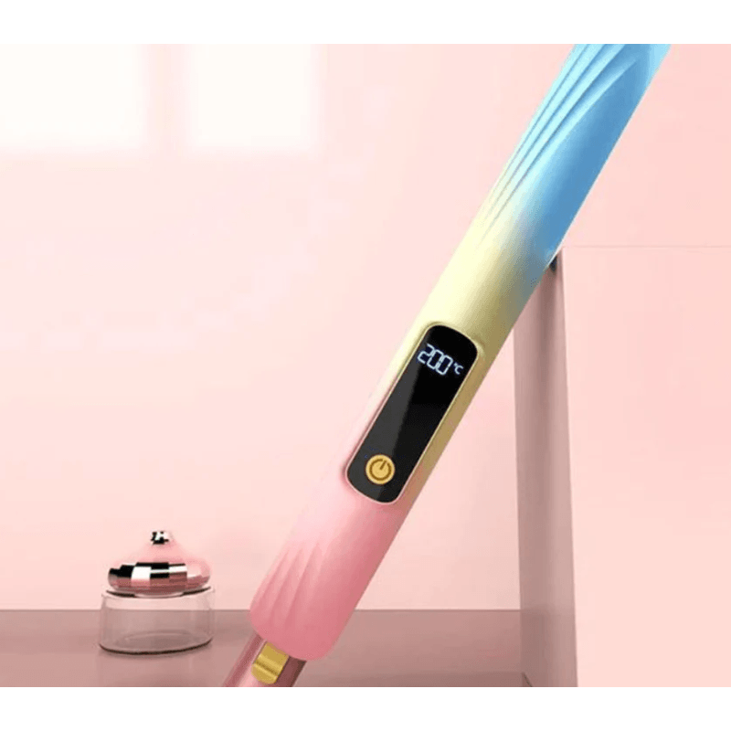 Ingrijire personala si Cosmetice - Aparate & accesorii ingrijire personala - Hair styling - Placi de indreptat parul - Placa de par 2 in 1 indreptat si ondulat cu display LCD portabila Q M125 - Infinity.ro