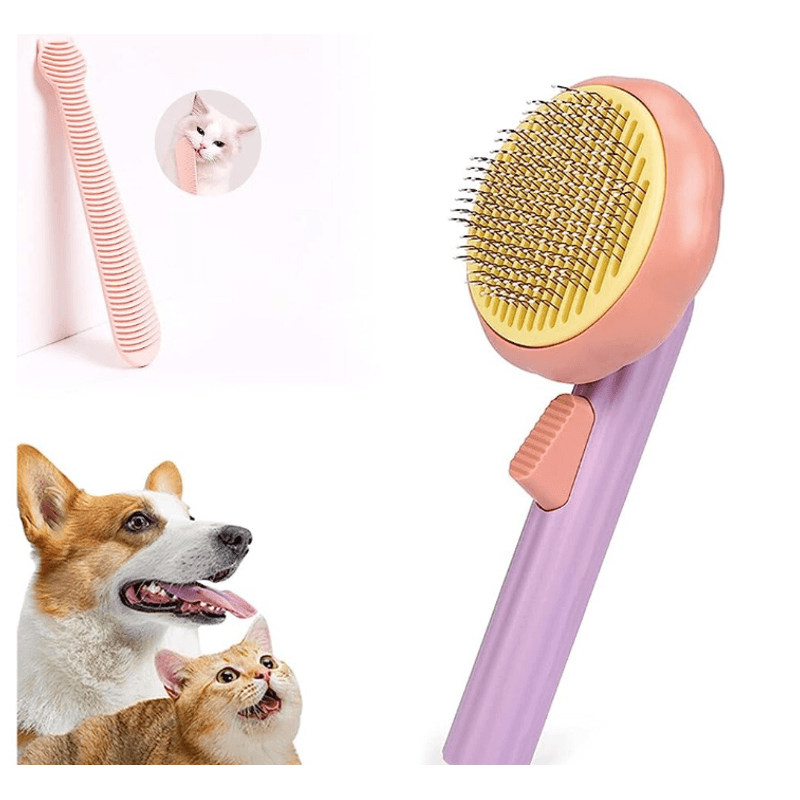 Petshop - Ingrijire si Igiena - Produse uz extern - Perii si manusi - Perie pentru parul animalelor de companie cu buton pentru o curatare usoara - Infinity.ro