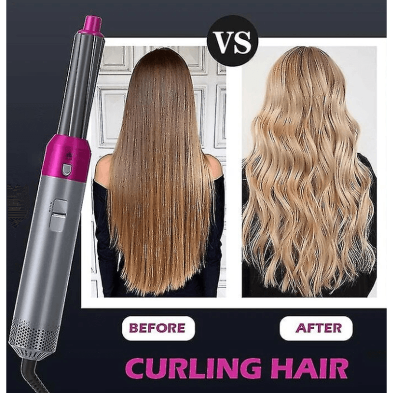 Ingrijire personala si Cosmetice - Aparate & accesorii ingrijire personala - Hair styling - Perii de par electrice - Perie de Par 5 in 1 Multifunctionala Hot Air Styler Multiple Accesorii incluse - Infinity.ro