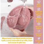 Casa si Gradina - Bucatarie si vesela - Vesela si tacamuri - Tacamuri si seturi - Set Tacamuri Diversificare Bebelusi Din Silicon Pahar Lingurita Furculita Roz - Infinity.ro