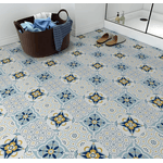 Casa si Gradina - Decoratiuni - Tapet - Set 12 placi autocolante din vinil 30 x 30 cm rezistente la apa model FLORAL Multicolor DP0201 - Infinity.ro