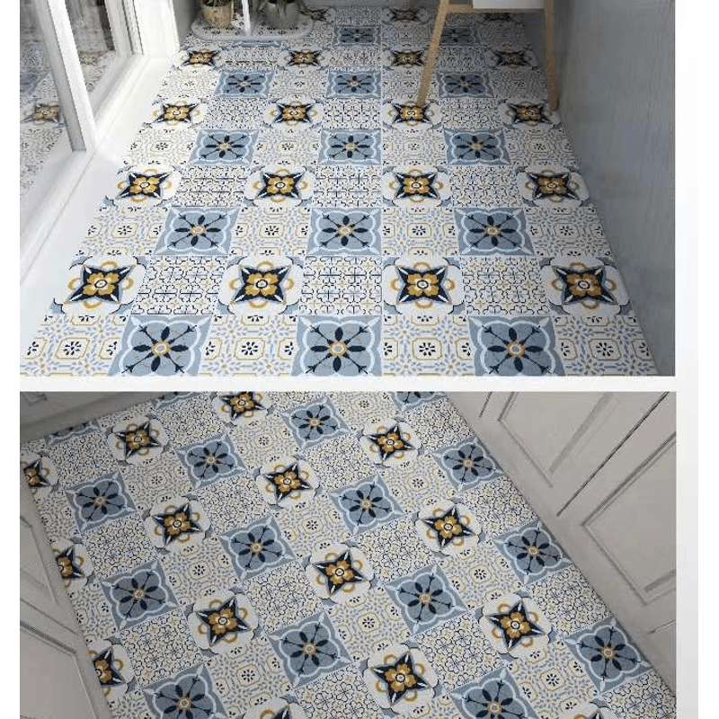 Casa si Gradina - Decoratiuni - Tapet - Set 12 placi autocolante din vinil 30 x 30 cm rezistente la apa model FLORAL Multicolor DP0201 - Infinity.ro