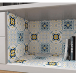 Casa si Gradina - Decoratiuni - Tapet - Set 12 placi autocolante din vinil 30 x 30 cm rezistente la apa model FLORAL Multicolor DP0201 - Infinity.ro