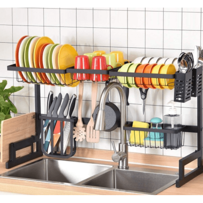 Casa si Gradina - Bucatarie si vesela - Organizare si depozitare bucatarie - Suporturi tacamuri si vase - Organizator pentru uscat vasele 85 CM - Infinity.ro