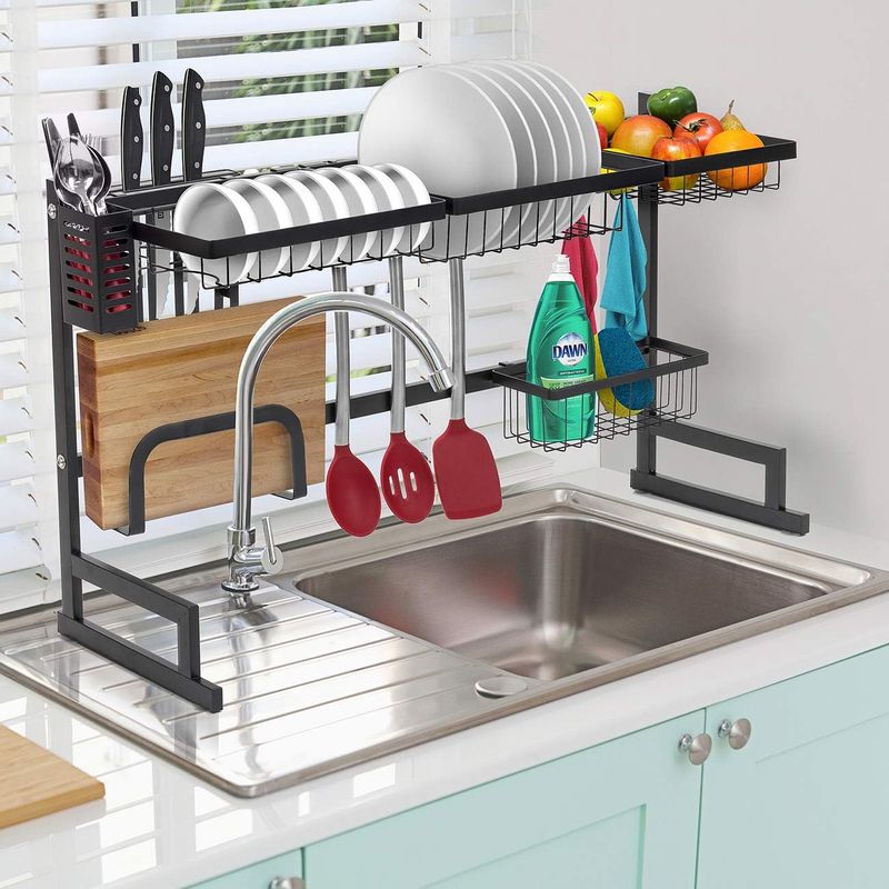 Casa si Gradina - Bucatarie si vesela - Organizare si depozitare bucatarie - Suporturi tacamuri si vase - Organizator pentru uscat vasele 85 CM - Infinity.ro