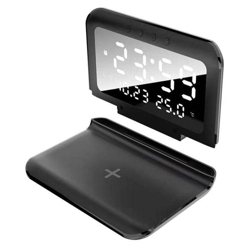 Laptop, Telefoane si Tablete - Telefoane mobile si accesorii - Accesorii Telefoane - Incarcatoare telefoane - Incarcator Wireless 2 in 1 si Ceas cu Afisaj LED 168.4 x 119.2 x 19.2 mm - Infinity.ro