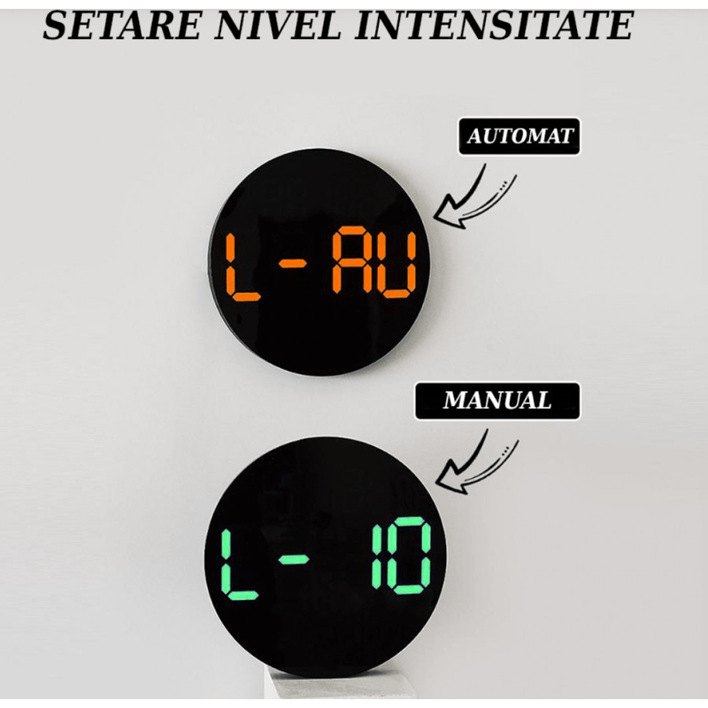 Casa si Gradina - Decoratiuni - Ceasuri - Ceas de perete electronic RD A329 afisaj VERDE temperatura umiditate data - Infinity.ro