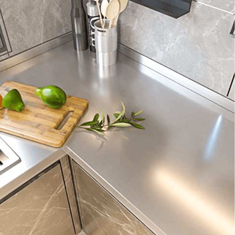 Casa si Gradina - Decoratiuni - Tapet - Set 2 Folii ARGINTII autocolante imitatie INOX 60 x 300 cm - Infinity.ro