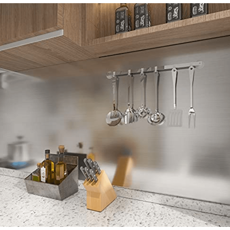 Casa si Gradina - Decoratiuni - Tapet - Set 2 Folii ARGINTII autocolante imitatie INOX 60 x 300 cm - Infinity.ro