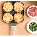 Casa si Gradina - Bucatarie si vesela - Vase pentru gatit - Tigai si seturi - Tigaie antiaderenta cu 4 compartimente in forma de cerc - Infinity.ro