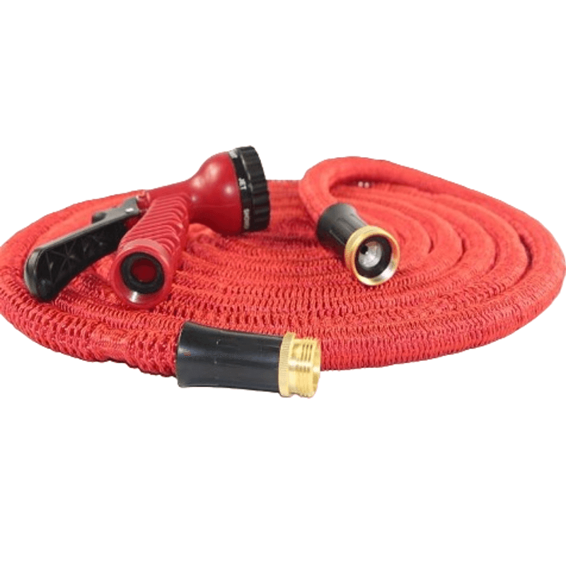 Casa si Gradina - Gradinarit si plante - Instalatii si accesorii pentru irigatii - Furtunuri de gradina si accesorii - Furtun extensibil pentru gradina SUPER HOSE  50 FT = 15 m Rosu - Infinity.ro