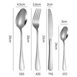 Casa si Gradina - Bucatarie si vesela - Vesela si tacamuri - Tacamuri si seturi - Set 24 piese tacamuri ARGINTII cu suport otel inoxidabil - Infinity.ro