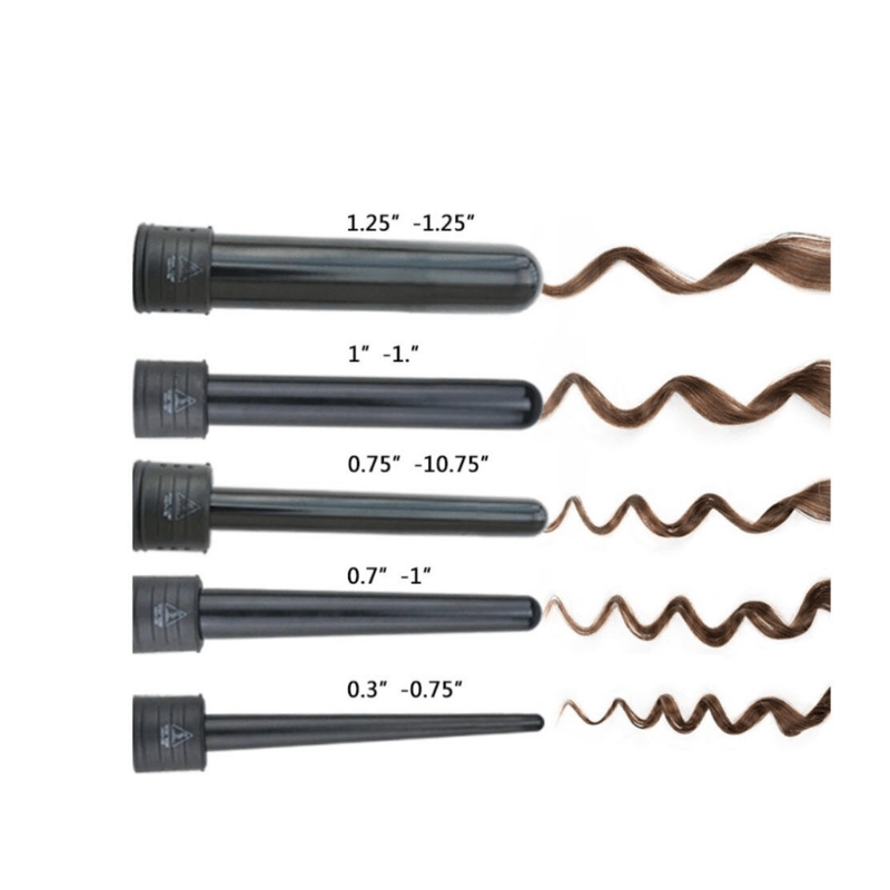 Ingrijire personala si Cosmetice - Aparate & accesorii ingrijire personala - Hair styling - Ondulatoare - Ondulator 6 in 1 invelis ceramic 2 trepte temperatura 230 grade Manusa Negru - Infinity.ro