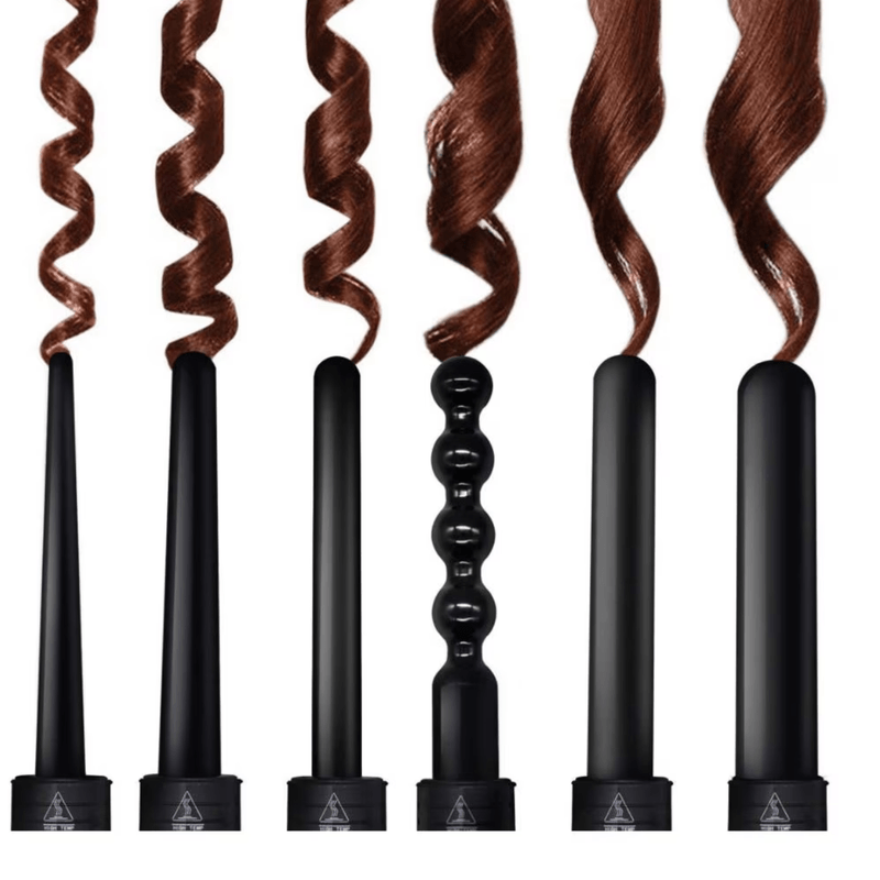 Ingrijire personala si Cosmetice - Aparate & accesorii ingrijire personala - Hair styling - Ondulatoare - Ondulator 6 in 1 invelis ceramic 2 trepte temperatura 230 grade Manusa Negru - Infinity.ro