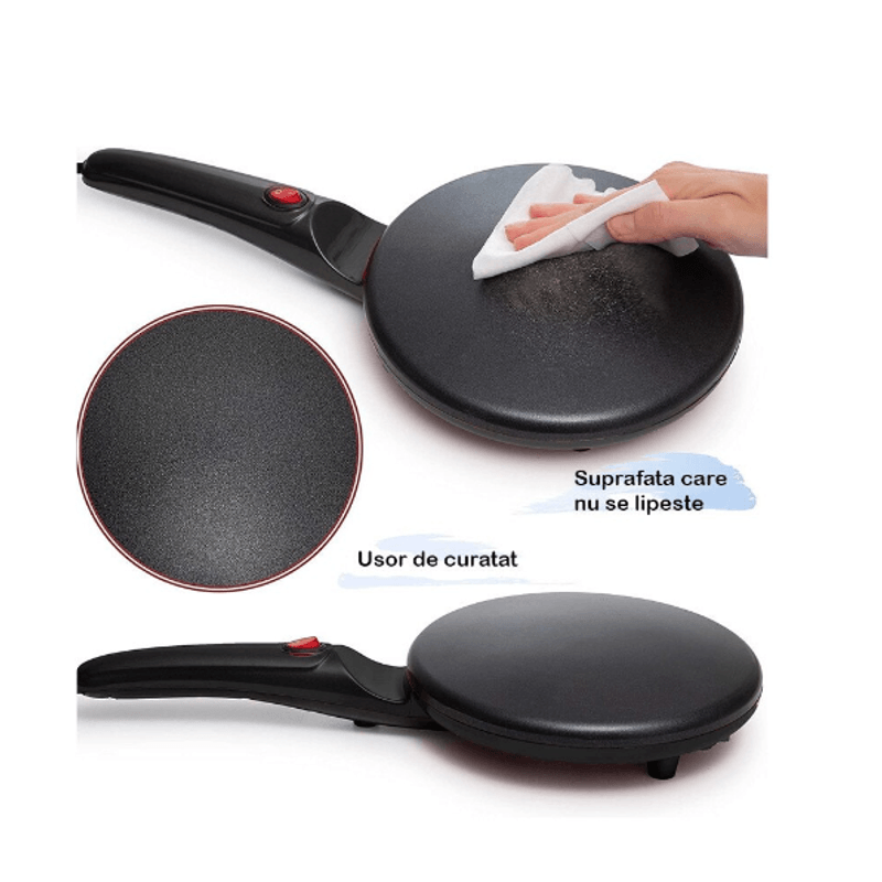 Casa si Gradina - Bucatarie si vesela - Vase pentru gatit - Tigai si seturi - Tigaia electrica pentru clatite 20 cm NEAGRA - Infinity.ro