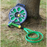 Casa si Gradina - Gradinarit si plante - Instalatii si accesorii pentru irigatii - Furtunuri de gradina si accesorii - Set pentru stropit furtun textil flexibil 15m cu tambur pistol de pulverizat 7 in 1 - Infinity.ro