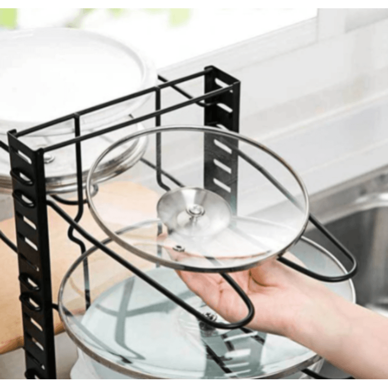 Casa si Gradina - Mobilier - Organizare si depozitare - Organizatoare pentru sertare si dulapuri - Suport organizator pentru oale si tigai cu 8 rafturi - Infinity.ro