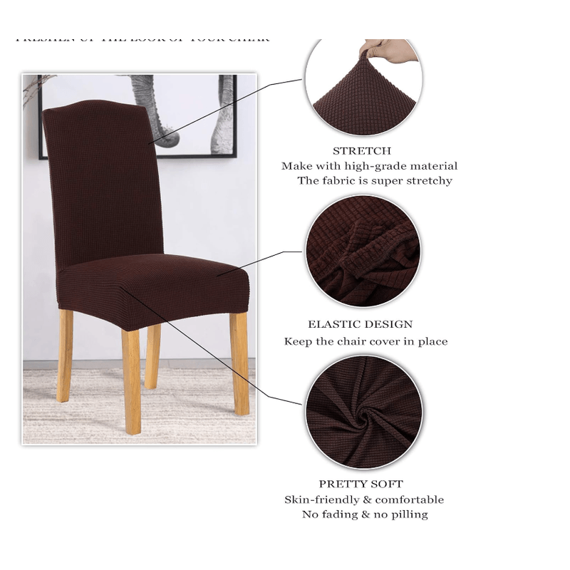 Casa si Gradina - Textile si covoare - Huse pentru mobilier - Set 6 huse pentru scaun model MARO simplu CC-93 - Infinity.ro