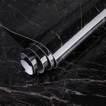 Casa si Gradina - Decoratiuni - Tapet - Set 2 X Autocolant Marmura NEGRU CU ALB 60 x 200 Autoadeziv Rezistent pentru Mobila - Infinity.ro