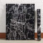 Casa si Gradina - Decoratiuni - Tapet - Set 2 X Autocolant Marmura NEGRU CU ALB 60 x 200 Autoadeziv Rezistent pentru Mobila - Infinity.ro