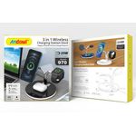 Laptop, Telefoane si Tablete - Telefoane mobile si accesorii - Accesorii Telefoane - Incarcatoare telefoane - Incarcator Wireless 3 in 1 cu LED Model 970 pentru Telefon Ceas Casti - Infinity.ro
