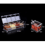 Casa si Gradina - Mobilier - Organizare si depozitare - Organizatoare pentru sertare si dulapuri - Organizator cu 4 recipiente transparente pentru condimente - Infinity.ro