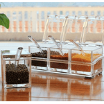 Casa si Gradina - Mobilier - Organizare si depozitare - Organizatoare pentru sertare si dulapuri - Organizator cu 4 recipiente transparente pentru condimente - Infinity.ro