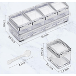 Casa si Gradina - Mobilier - Organizare si depozitare - Organizatoare pentru sertare si dulapuri - Organizator cu 4 recipiente transparente pentru condimente - Infinity.ro