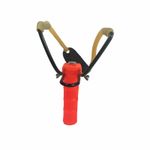 Sport si Outdoor - Camping - Cutite, bricege si accesorii - Cutite si bricege - Set prastie profesionala metalica cu suport antebrat si 100 bile metalice 7 mm, DEPOX®, 20 cm, portocaliu - Infinity.ro