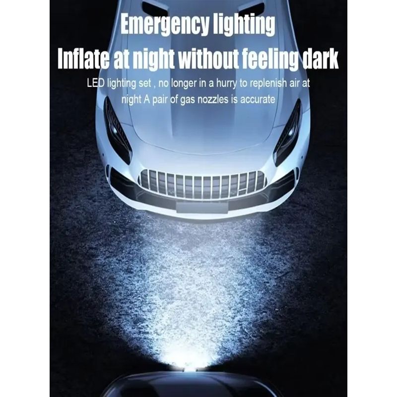 Auto si Moto - Reparatii si depanare - Compresoare auto - Compresor digital multifunctional portabil cu fir si incarcare la bricheta plus lumina de urgenta LED - Infinity.ro