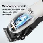 Ingrijire personala si Cosmetice - Aparate & accesorii ingrijire personala - Aparate de ras si tuns - Aparate de tuns - WAIKIL Masina de tuns parul reincarcabila, afisaj electronic, 4 capete, pana la 5h de functionare continua - Infinity.ro